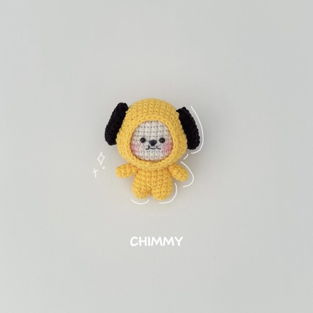 How to crochet your own BT21 CHIMMY amigurumi plushie with cute details img 0329